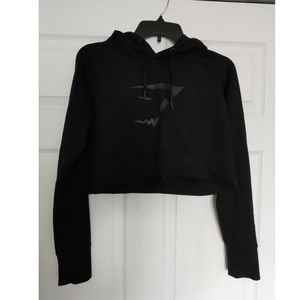 Gymshark Cropped Black on Black Hoodie